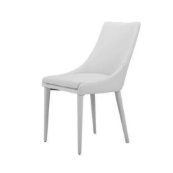 Modrest Lane Modern White Leatherette Dining Chair (Set of 2)
