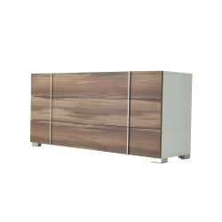 Nova Domus Giovanna Italian Modern White & Cherry Dresser