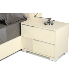 Modrest Grace Italian Modern Beige Nightstand