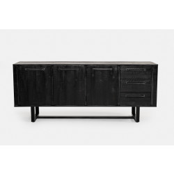 Modrest Hardy Modern Black Acacia Buffet
