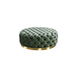 Divani Casa Ritner Modern Green Velvet Ottoman