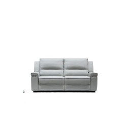Divani Casa Hearst Modern Grey Leatherette Sofa w/ Recliners