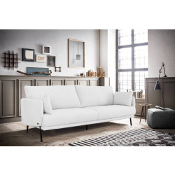 Divani Casa Higgins - Modern White Fabric Loveseat