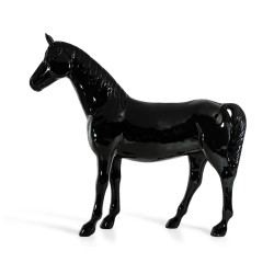 Modrest Black Full Size Horse Sculpture