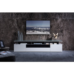 Modrest Hurst Contemporary Grey Gloss TV Stand