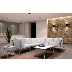 Renava Ibiza Outdoor White Sectional Sofa Set