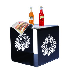 Modrest Black Metal End Table