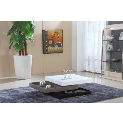 CJ-M062 - Tri Color Modern Coffee Table with Spinning Mechanism