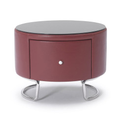 Modrest D220 - Modern Grey Leather Bedroom Nightstand