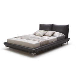Modrest Loft - Modern Grey Eco-Leather Platform Bed