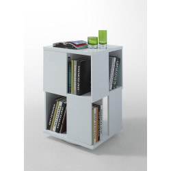 Modrest Edifice Modern White Lacquer Magazine Rack