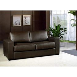 Divani Casa Dual Modern Chocolate Brown Leather Sofa Bed