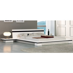 Sonata Platform Bed in White or Wenge