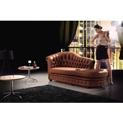 Divani Casa T121 - Neo-Classical Leather Chaise