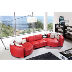 Divani Casa T299 - Modern Leather Sectional Sofa