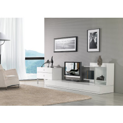 Modrest Maryland White 3-Piece Entertainment Center