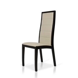 Donna - Contemporary Cream with Black Oak Dining Chair (Set of 2)