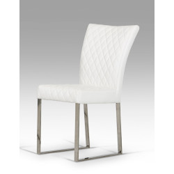 Modrest Chrysler Modern White Leatherette Dining Chair (Set of 2)