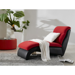 2910 - Modern Fabric and Leatherette Chaise