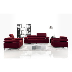 1007 - Fabric Sofa Set With Adjustable Headrests