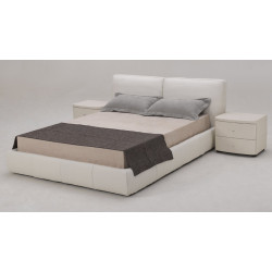 B88 - White Full Leather Bed