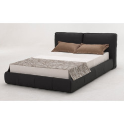 B88 - Black Full Leather Bed