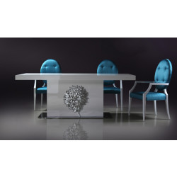 Versus Emma - White Lacquer Modern Dining Table