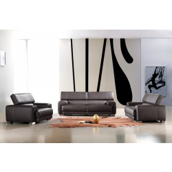 Divani Casa 171 Black Category 5 Leather Sofa & Loveseat