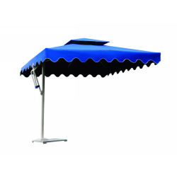 YG-U177 Side post umrrella(alu.frame with marble base:50KG,280g/? polyester?