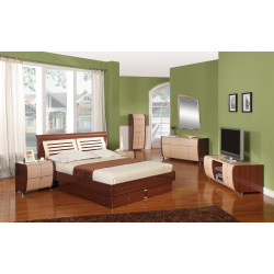 Modrest Liza Modern Lacquer Platform Bed