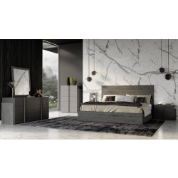 Nova Domus Lucia - Italian Modern Matte Grey / Elm Grey Bedroom Set