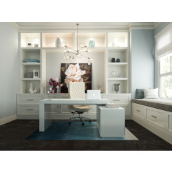 Modrest Soul - Modern Contemporary Office Desk with Attached Cabinet