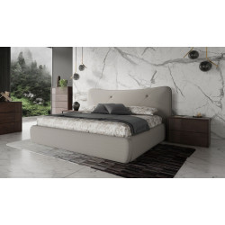 Modrest Alessia - Italian Modern Light Grey Upholstered Bed