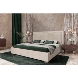 Modrest Corrico - Modern Off White and Champagne Gold Bedroom Set
