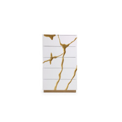 Modrest Aspen Modern White & Gold Chest