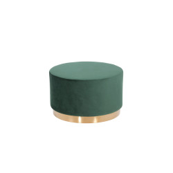 Modrest Santee Modern Green Velvet & Gold Ottoman