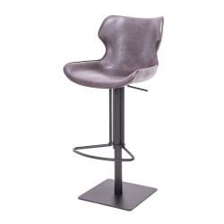 Modrest Jamila - Modern Dark Brown Eco-Leather Bar Stool