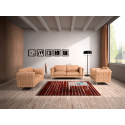 Estro Salotti Jenny Modern Terra Italian Leather Sofa Set