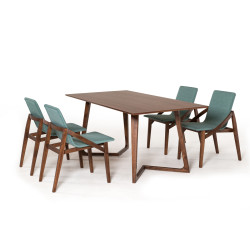Modrest Jett Contemporary Walnut Dining Table