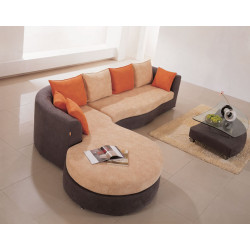 K 66A - Contemporary Fabric Sectional with Coffee table