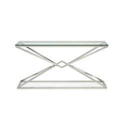 Modrest Xander Modern Glass & Stainless Steel Console Table