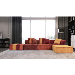 Divani Casa Dubai - Modern Multicolored Fabric Modular Sectional Sofa