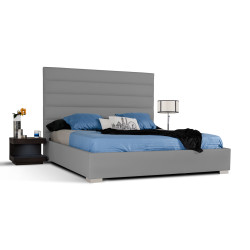 Modrest Kasia Modern Grey Leatherette Bed