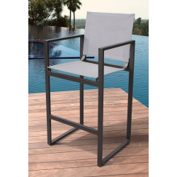 Renava Kayak - Modern Charcoal Outdoor Bar Stool