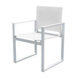 Renava Kayak - Modern White Outdoor Dining Armchair (Set of 2)
