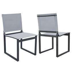 Renava Kayak - Modern Outdoor Dark Charcoal Dining Chair (Set of 2)