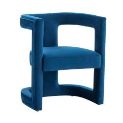 Modrest Kendra - Modern Blue Fabric Accent Chair