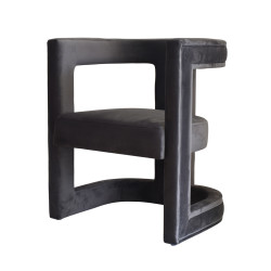 Modrest Kendra - Dark Grey Fabic Accent Chair