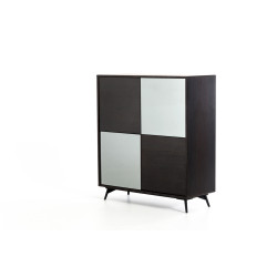 Modrest Kennedy Modern Tall Smoked Oak Tall Buffet