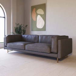 Divani Casa Keswick - Modern Grey Fabric Sofa 